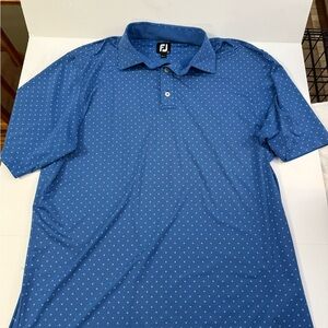 FootJoy Men's Polka Dot Blue Polo